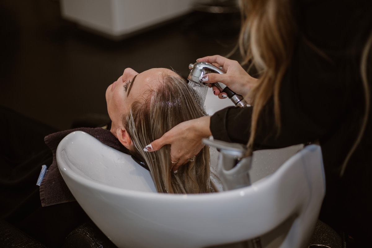 Hair salon shampoo service